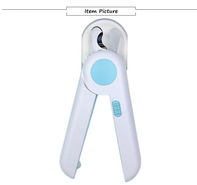 LED Light-Up Pet Nail Clipper - See-Through Trimming for Dogs & Cats