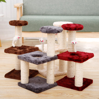Small Cat Tree - Sisal Scratching Post with Perches