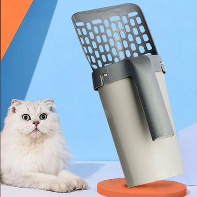 Standing Cat Litter Scoop with Bag Dispenser Base