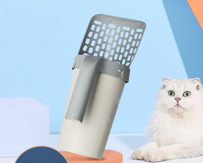 Standing Cat Litter Scoop with Bag Dispenser Base