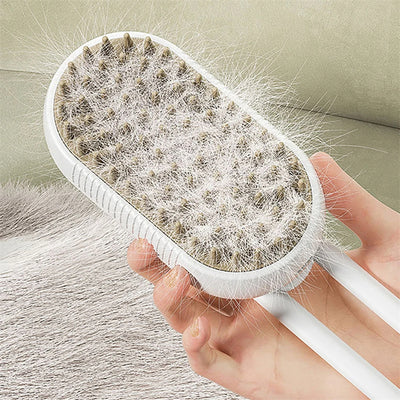 3-in-1 Steam Grooming Brush for Dogs & Cats - Deshedding & Massage